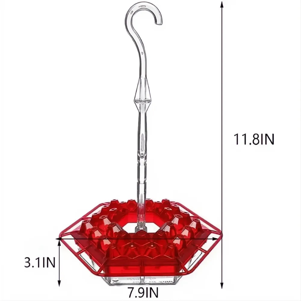 Mangiatore per Colibrì da Appendere in Metallo Antiruggine per Esterni - Accessorio per Giardino-VISOTKI
