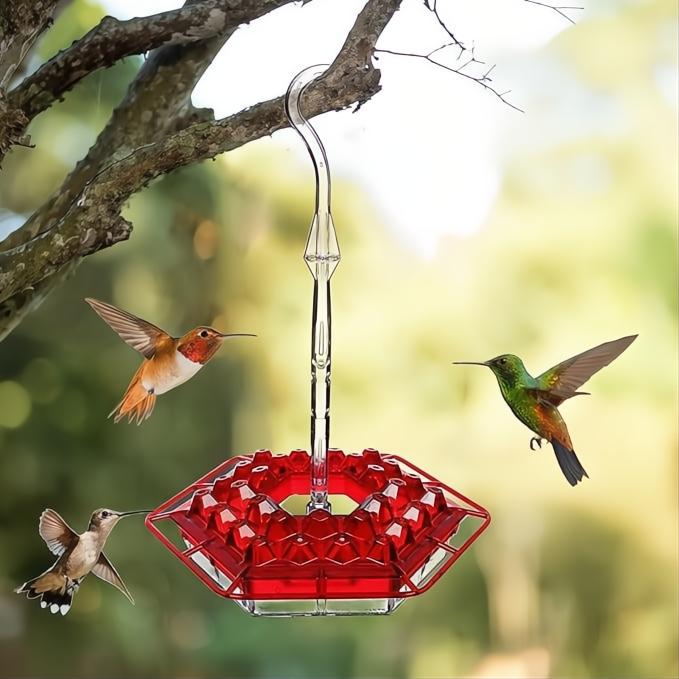 Mangiatore per Colibrì da Appendere in Metallo Antiruggine per Esterni - Accessorio per Giardino-VISOTKI