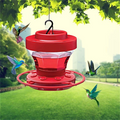 Mangiatore per Colibrì in Metallo Antipolline con Perche per Giardino e Balcone-VISOTKI