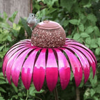 Mangiatore per Uccelli in Echinacea - Design Naturale per Alimentazione Avifauna - Accessorio per Giardino e Balcone-VISOTKI
