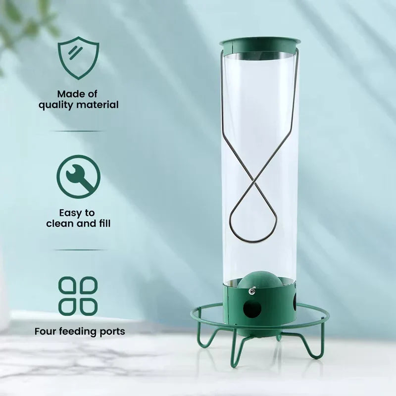 Mangiatore per Uccelli in Metallo Antiscoiattolo con Design Elegante per Giardino e Balcone-VISOTKI