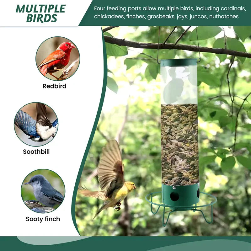 Mangiatore per Uccelli in Metallo a Prova di Scoiattolo, Design Elegante per Giardino, Accessorio per Alimentazione Uccelli-VISOTKI