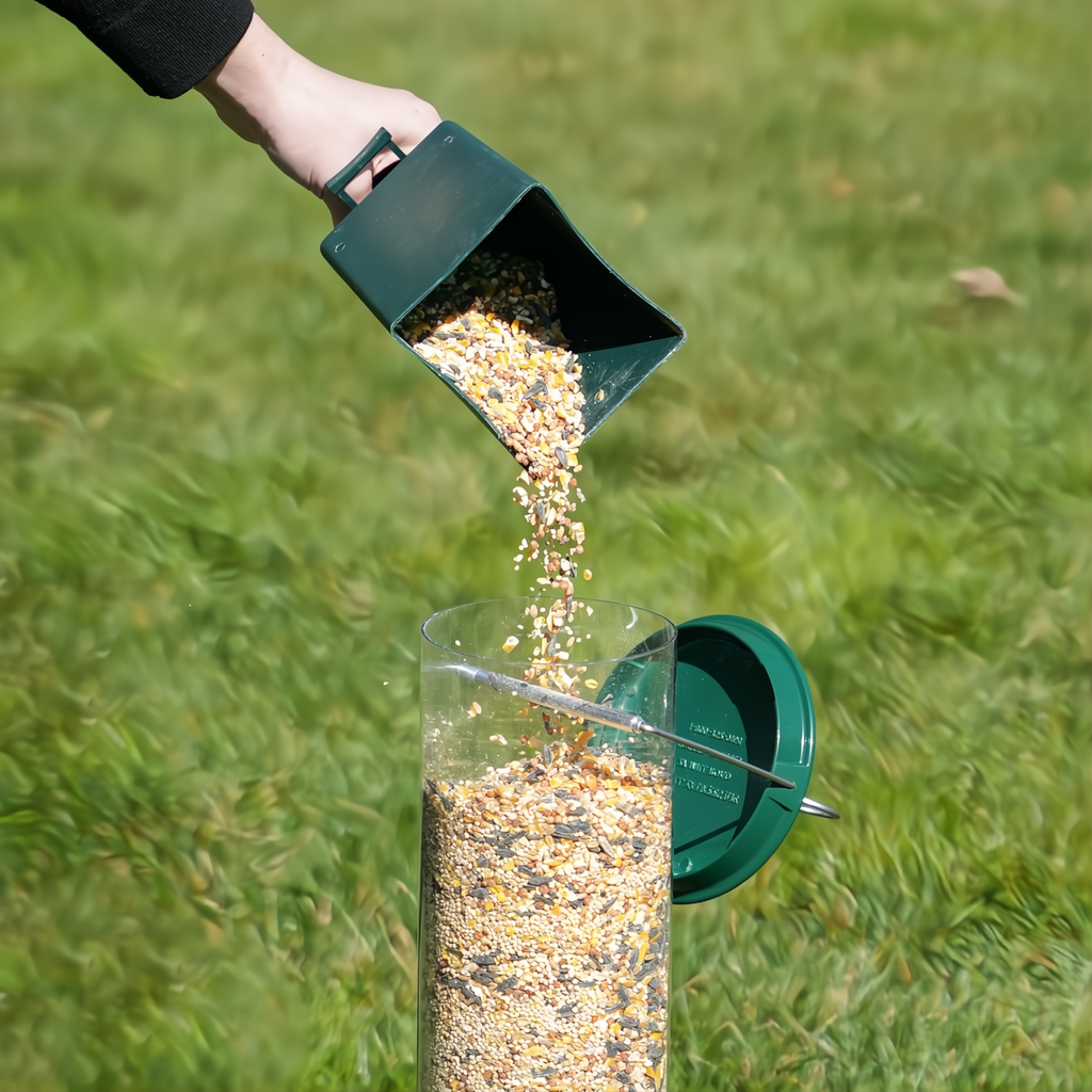 Mangiatore per Uccelli in Metallo a Prova di Scoiattolo, Design Elegante per Giardino, Accessorio per Alimentazione Uccelli-VISOTKI