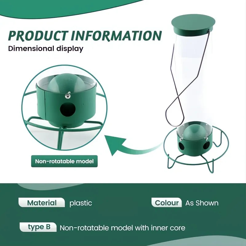 Mangiatore per Uccelli in Metallo a Prova di Scoiattolo, Design Elegante per Giardino, Accessorio per Alimentazione Uccelli-VISOTKI