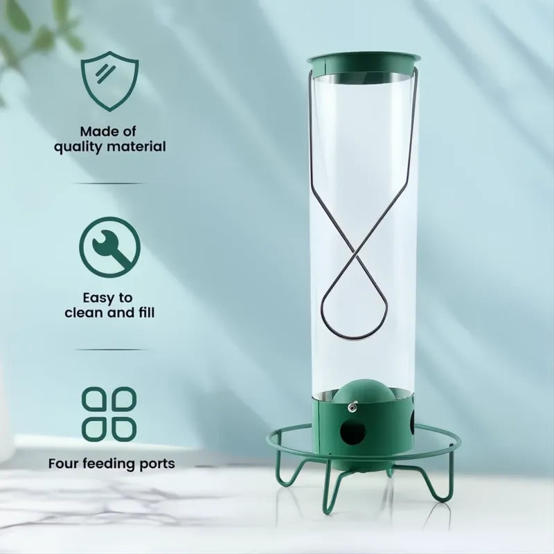 Mangiatore per Uccelli in Metallo a Prova di Scoiattolo, Design Elegante per Giardino, Accessorio per Alimentazione Uccelli-VISOTKI