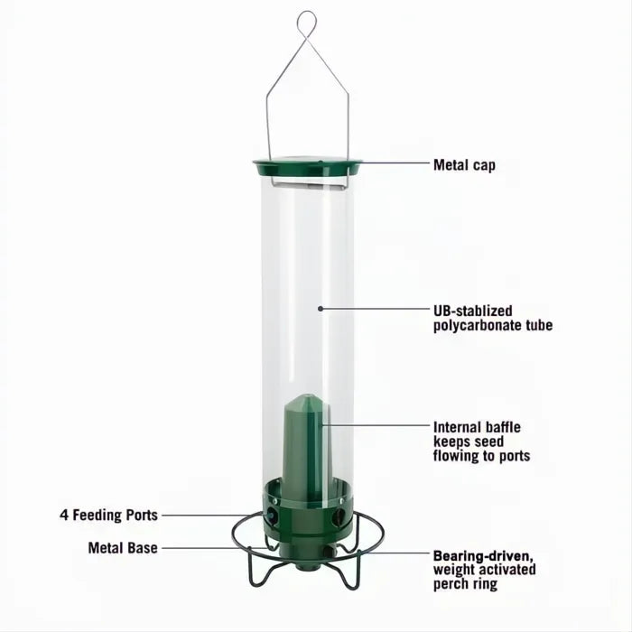 Mangiatore per Uccelli in Metallo a Prova di Scoiattolo, Design Elegante per Giardino, Accessorio per Alimentazione Uccelli-VISOTKI