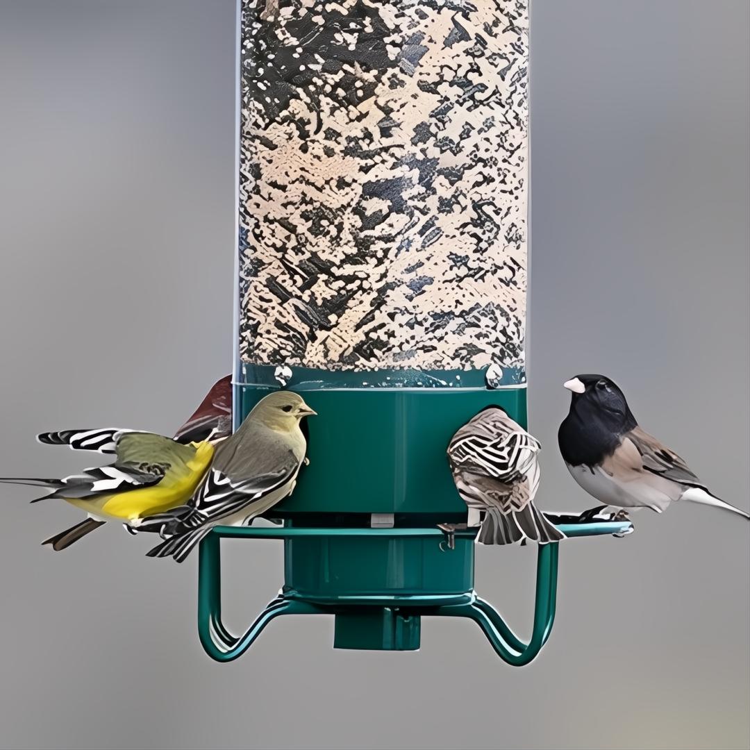 Mangiatore per Uccelli in Metallo a Prova di Scoiattolo, Design Elegante per Giardino, Alimentazione Uccelli All'aperto-VISOTKI