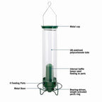 Mangiatore per Uccelli in Metallo a Prova di Scoiattolo, Design Resistente, Ideale per Giardini e Balconi, Facile da Riempire-VISOTKI