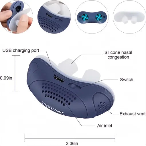 Micro CPAP per Apnea Notturna – Macchina Compatta per Viaggio e Anti Russamento – Alternativa Leggera e Portatile-VISOTKI
