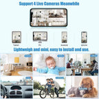 Mini Telecamera Magnetica Wireless con Audio e Video in Diretta per Sicurezza Domestica e Sorveglianza Flessibile-VISOTKI