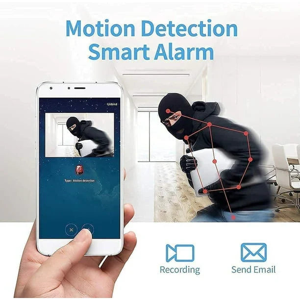Mini Telecamera Magnetica Wireless con Audio e Video in Diretta per Sicurezza Domestica e Sorveglianza Flessibile-VISOTKI