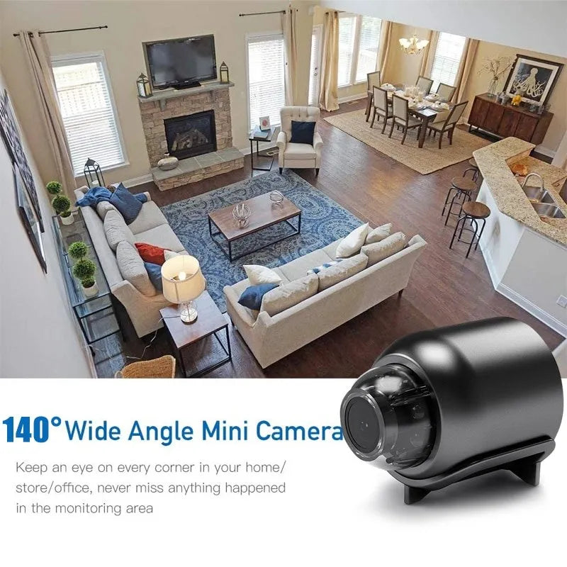 Mini Telecamera Wifi Wireless 5G 1080P HD - Telecamera di Sorveglianza Compatta per Interni ed Esterni, Visione Notturna e Audio Bidirezionale-VISOTKI