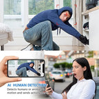 Mini Telecamera Wifi Wireless 5G 1080P HD - Telecamera di Sorveglianza Compatta per Interni ed Esterni, Visione Notturna e Audio Bidirezionale-VISOTKI