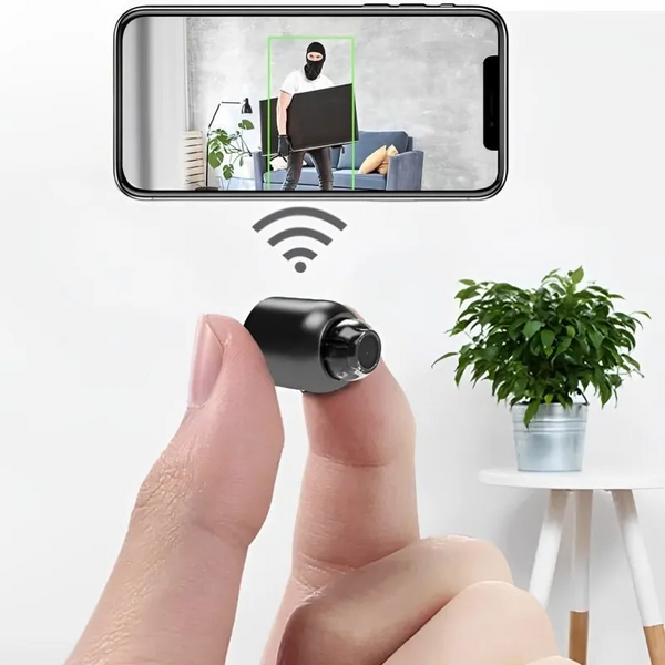Mini Telecamera Wifi Wireless 5G 1080P HD - Telecamera di Sorveglianza Compatta per Interni ed Esterni, Visione Notturna e Audio Bidirezionale-VISOTKI