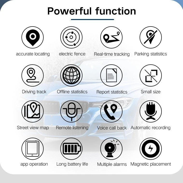 Mini Tracker GPS Magnetico con Batteria Lunga Durata per Monitoraggio Veicoli e Oggetti - Compatto e Leggero-VISOTKI