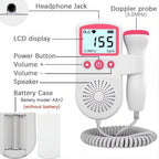 Monitor Doppler per Frequenza Cardiaca Fetale - Rilevatore Sonoro per Gravidanza Domestica, Facile da Usare e Portatile-VISOTKI