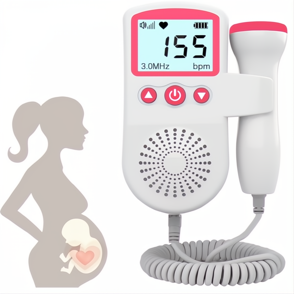 Monitor Doppler per Frequenza Cardiaca Fetale - Rilevatore Sonoro per Gravidanza Domestica, Facile da Usare e Portatile-VISOTKI