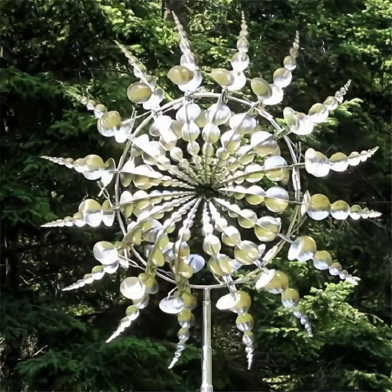 Mulino a Vento in Metallo Antiruggine - Girandole Cinétique per Giardino e Decorazione Esterni-VISOTKI