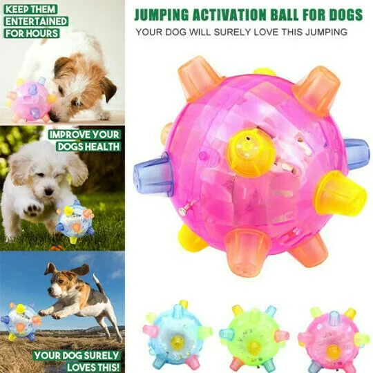 Palla per Salti per Cani in Gomma Resistente - Gioco Interattivo per Allenamento e Divertimento-VISOTKI