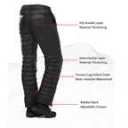 Pantaloni Termici in Piuma d'Oca con Zip per Campeggio, Escursionismo e Sci - Ideali per Attività all'Aperto-VISOTKI