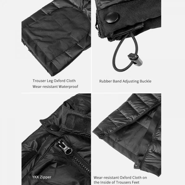Pantaloni Termici in Piuma d'Oca con Zip per Campeggio, Escursionismo e Sci - Ideali per Attività all'Aperto-VISOTKI