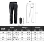 Pantaloni Termici in Piuma d'Oca con Zip per Campeggio, Escursionismo e Sci - Ideali per Attività all'Aperto-VISOTKI