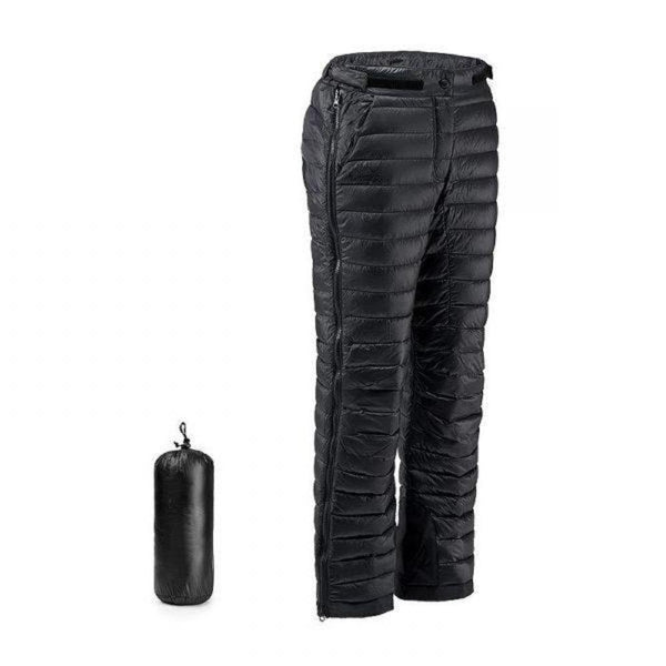 Pantaloni Termici in Piuma d'Oca con Zip per Campeggio, Escursionismo e Sci - Ideali per Attività all'Aperto-VISOTKI