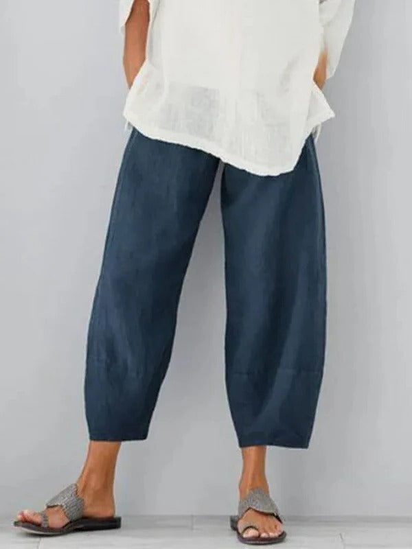 Pantaloni da Donna in Lino Leggeri per Estate, Eleganti e Comodi, Ideali per Occasioni Informali-VISOTKI
