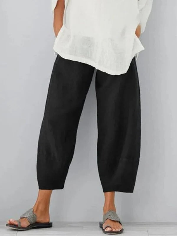 Pantaloni da Donna in Lino Leggeri per Estate, Eleganti e Comodi, Ideali per Occasioni Informali-VISOTKI