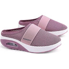 Pantofole ortopediche con zeppa in materiale traspirante, design elegante per uso quotidiano-VISOTKI