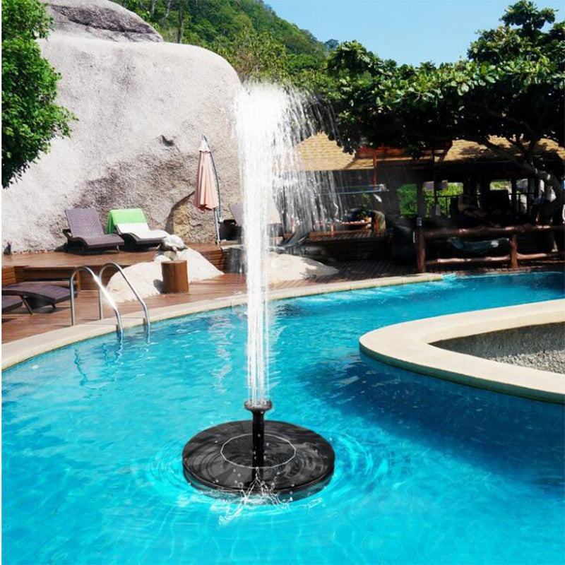 Pompa Fontana Solare Galleggiante Decorativa per Giardino - Stile Moderno in Plastica Resistente, Ideale per Decorazioni Estive-VISOTKI