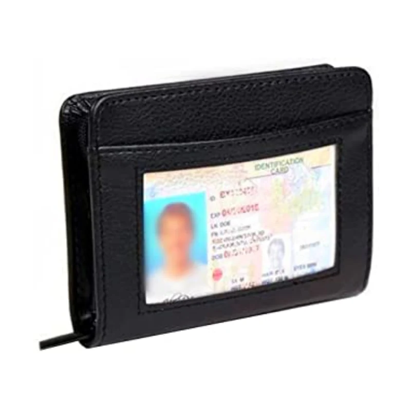 Portafoglio Sicuro in Pelle - Design Elegante per Uomini e Donne - Portafoglio Compatto per Uso Quotidiano-VISOTKI