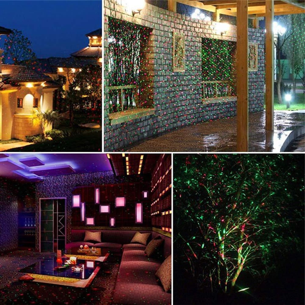Proiettore Laser Esterno con Luce Regolabile per Decorazioni Festive e Illuminazione Giardino-VISOTKI