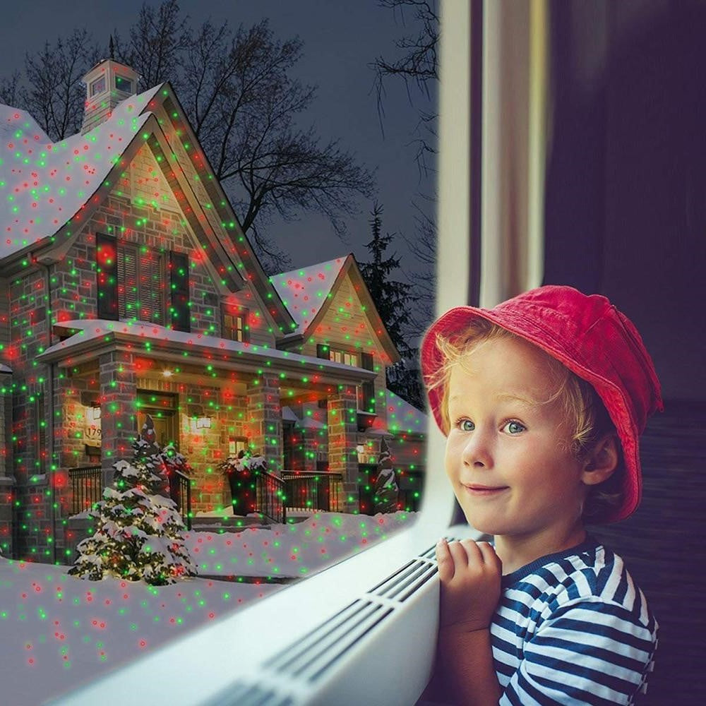 Proiettore Laser Esterno con Luce Regolabile per Decorazioni Festive e Illuminazione Giardino-VISOTKI