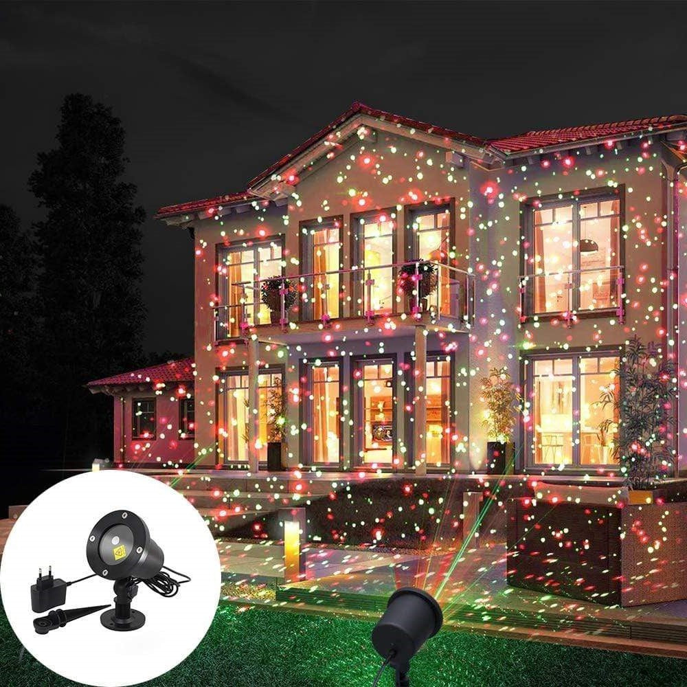 Proiettore Laser Esterno con Luce Regolabile per Decorazioni Festive e Illuminazione Giardino-VISOTKI