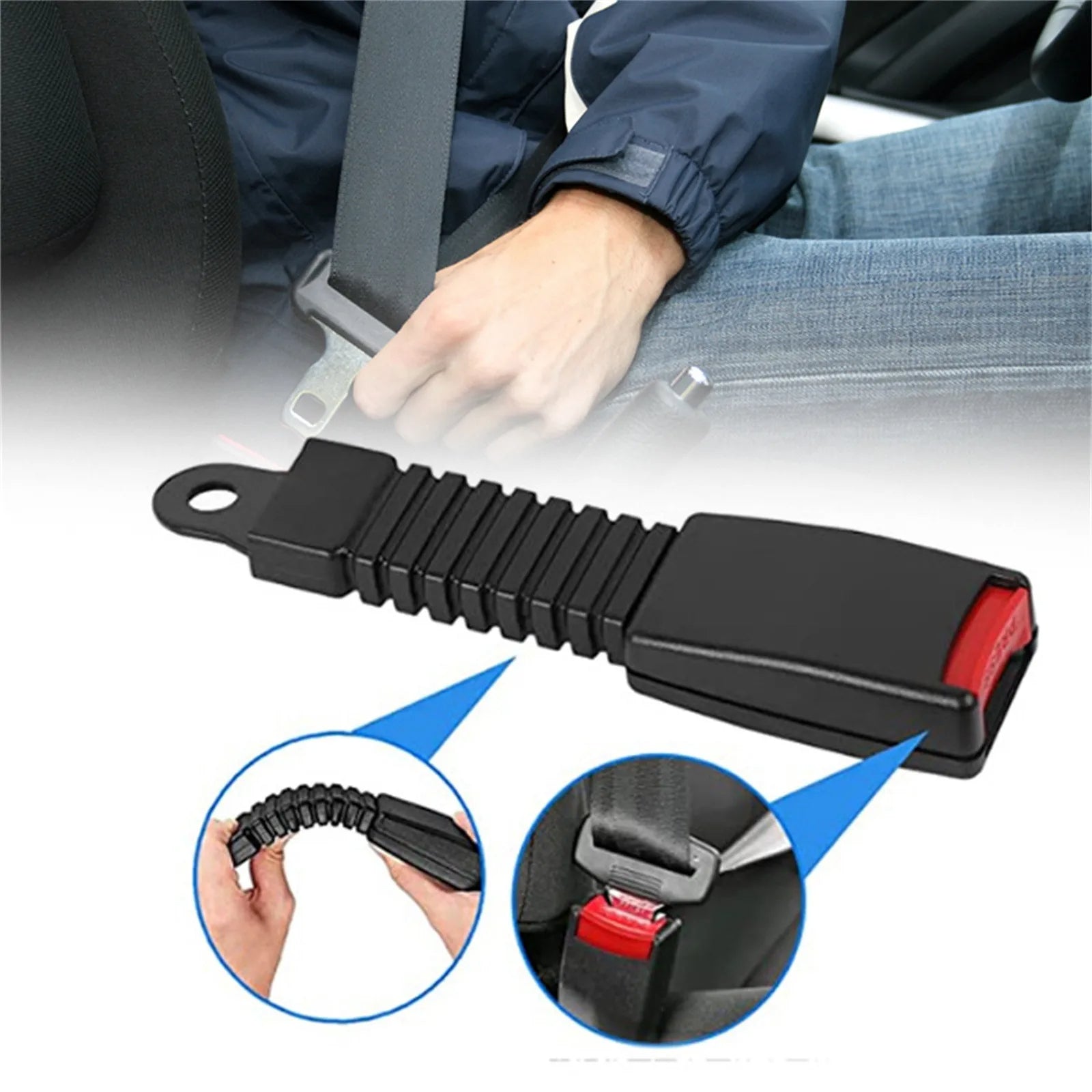 Prolunga Regolabile Cinture di Sicurezza in Nylon per Comfort Auto e Viaggi-VISOTKI