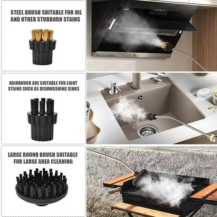 Pulitore a Vapore 2500W Alta Pressione con Guanti - Pulizia Efficace per Casa e Auto, Design Compatto e Maneggevole-VISOTKI