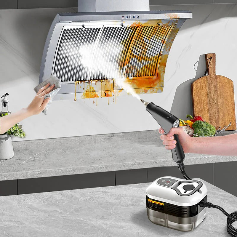 Pulitore a Vapore Alta Pressione 2500W con Guanti per Pulizia Profonda e Igienizzazione Superfici-VISOTKI