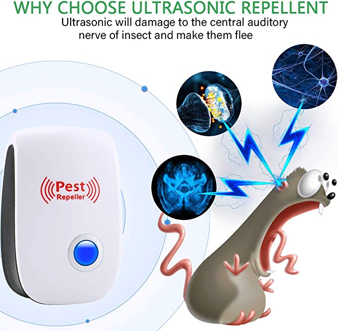 Repellente Ultrasonico per Ratti - Efficace Contro Roditori in 48 Ore - Dispositivo per la Casa e Giardino-VISOTKI