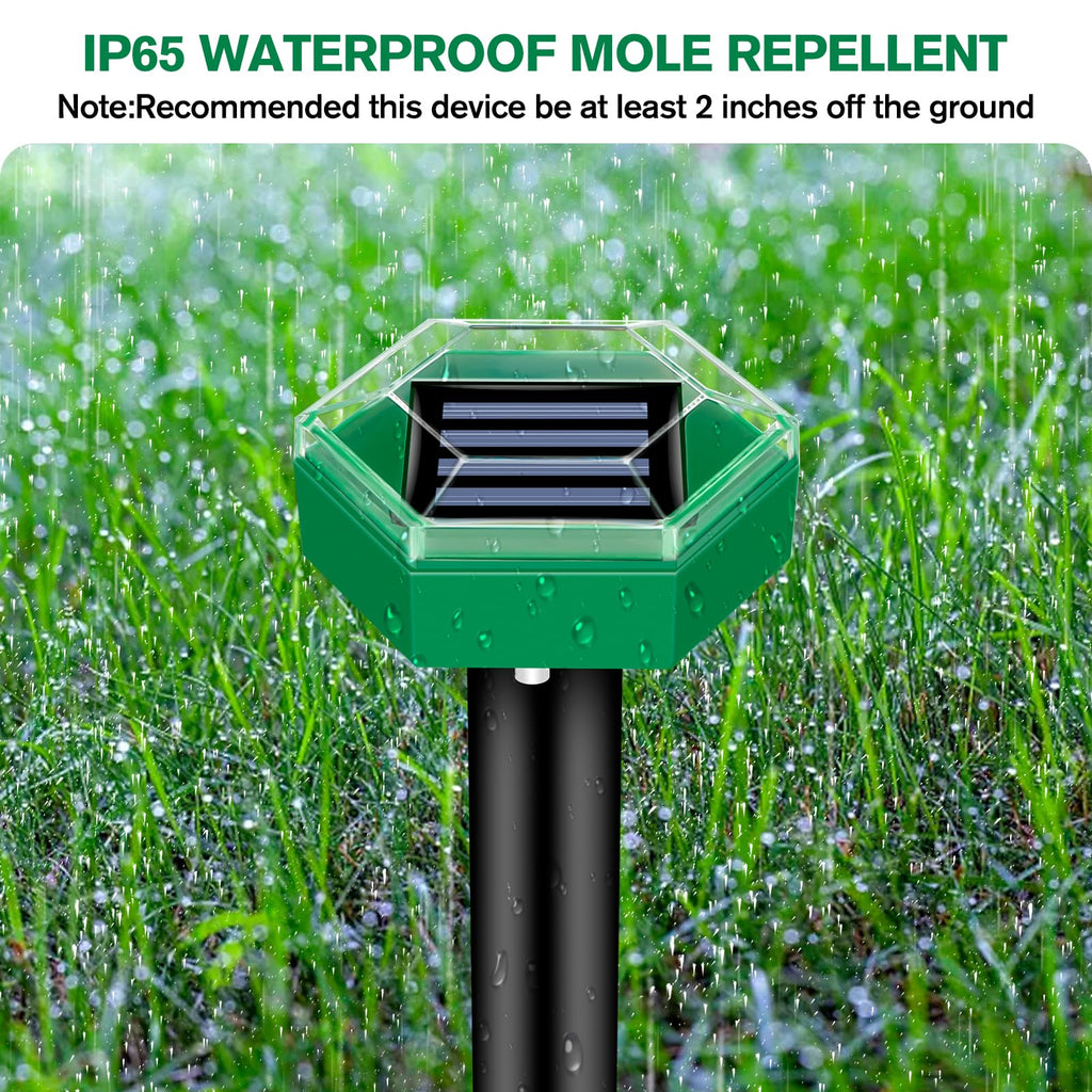 Repellente Ultrasonico per Talpe 4-Pack - Efficace Dispositivo Elettronico per Giardino e Terreno-VISOTKI
