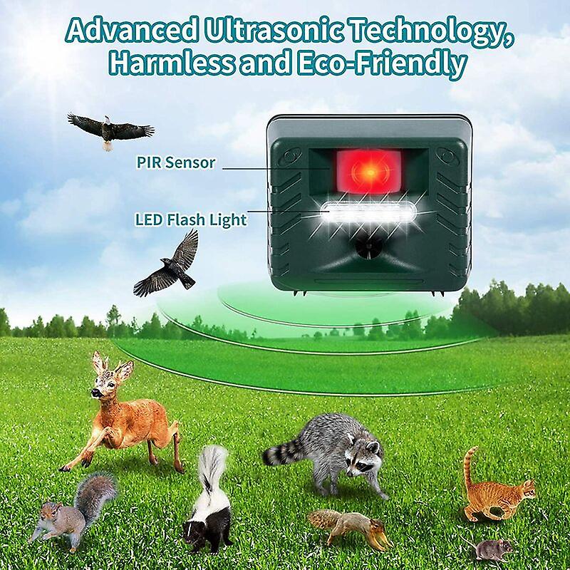 Repellente Ultrasuoni per Parassiti all'Aperto - Dispositivo di Controllo Efficace per Picchi e Altri Animali-VISOTKI