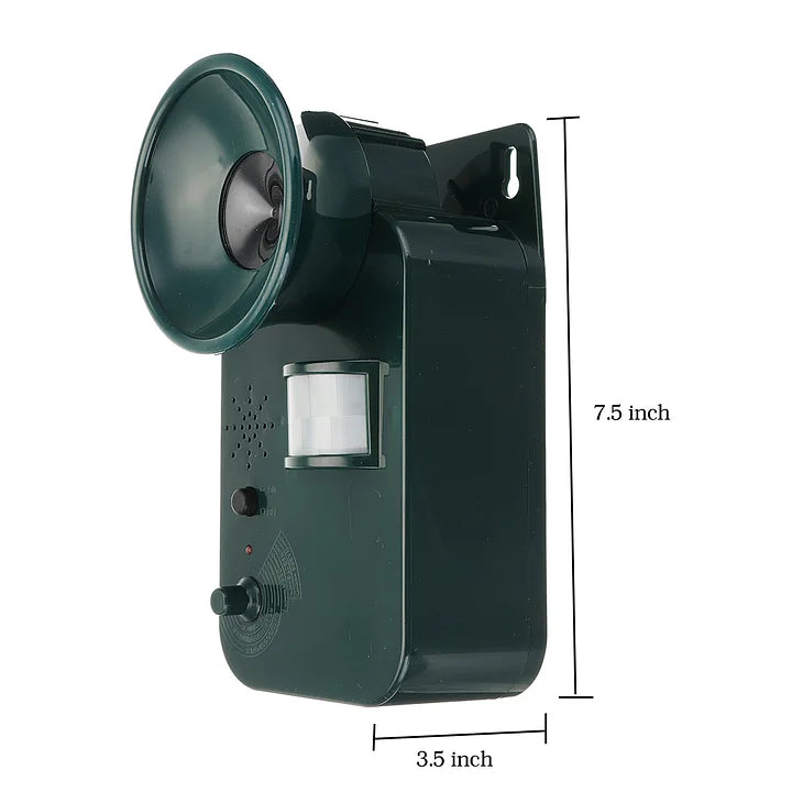 Repellente per animali a ultrasuoni cordless da esterno 5000 sqft 9V DC, sicuro per allontanare diversi animali-VISOTKI