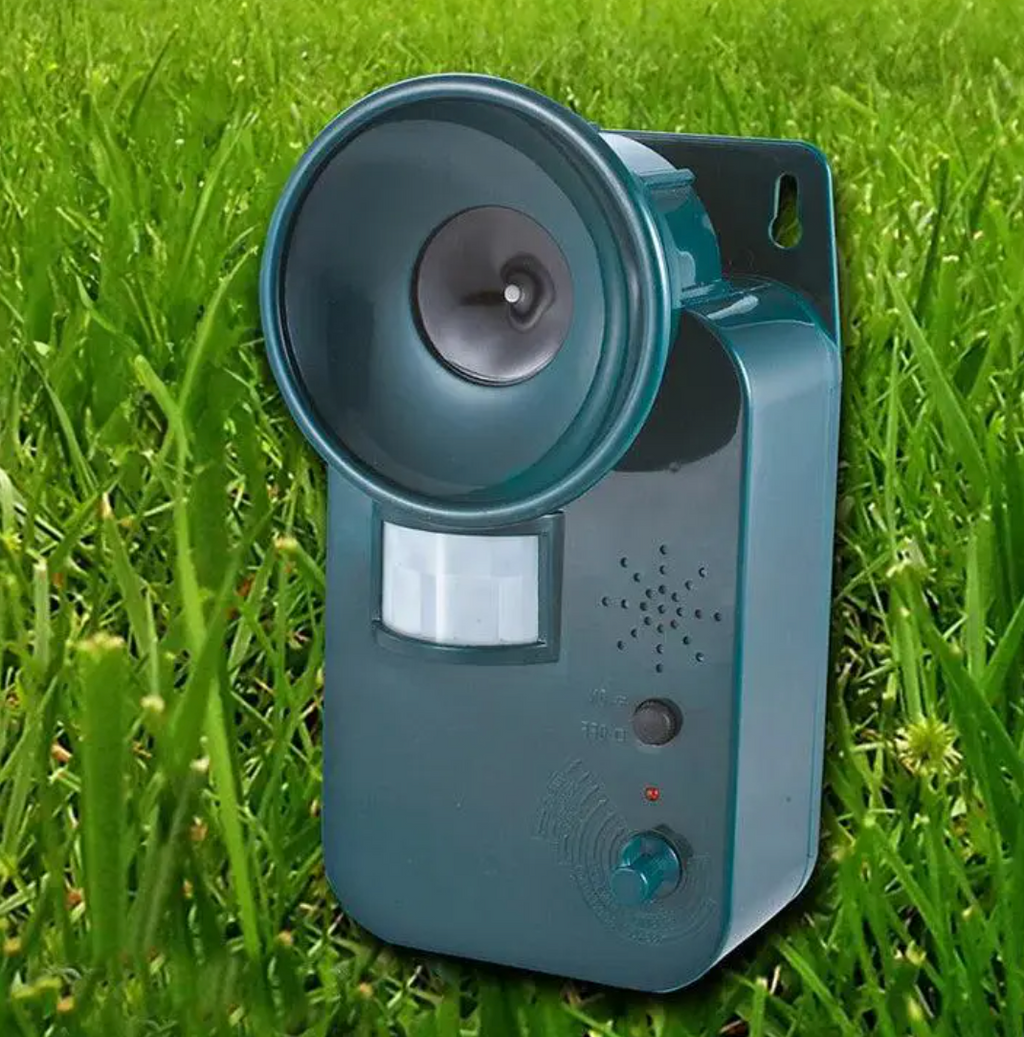 Repellente per animali a ultrasuoni cordless da esterno 5000 sqft 9V DC, sicuro per allontanare diversi animali-VISOTKI
