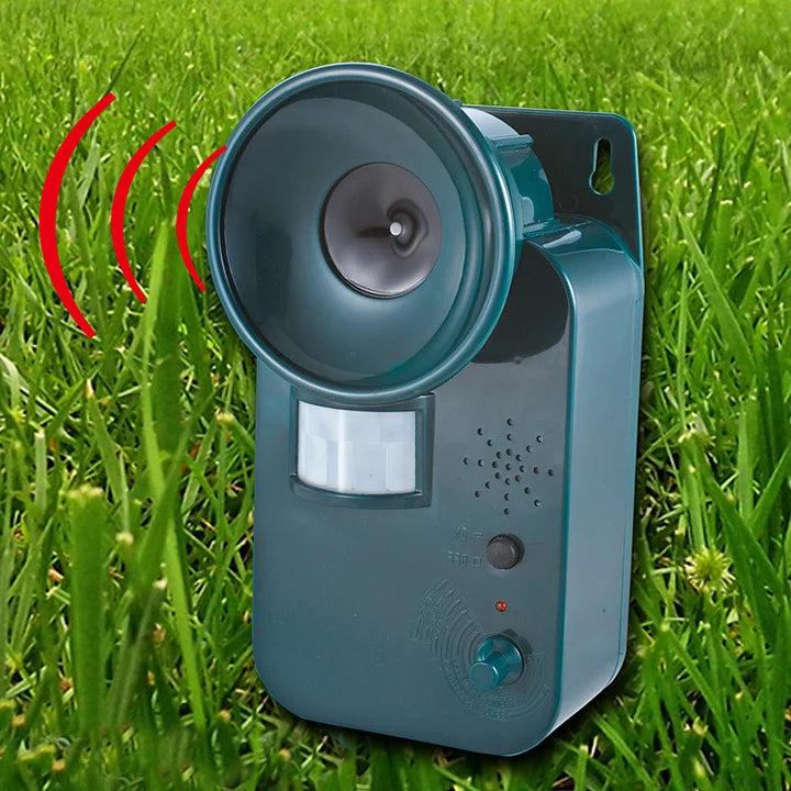 Repellente per animali a ultrasuoni senza fili 5000 sqft 9V DC per esterni, efficace contro diversi animali selvatici-VISOTKI