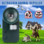 Repellente per animali a ultrasuoni senza fili 5000 sqft 9V DC per esterni, efficace contro diversi animali selvatici-VISOTKI