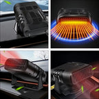Riscaldatore Portatile per Auto 12V - Elettrico, Compatto, Ideale per Viaggi e Inverno, Facile da Installare e Utilizzare-VISOTKI