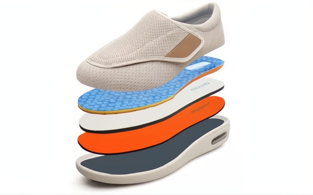 Scarpe Diabetiche Ampie in Tessuto Traspirante per Comfort e Supporto - Ideali per Piedi Gonfi-VISOTKI