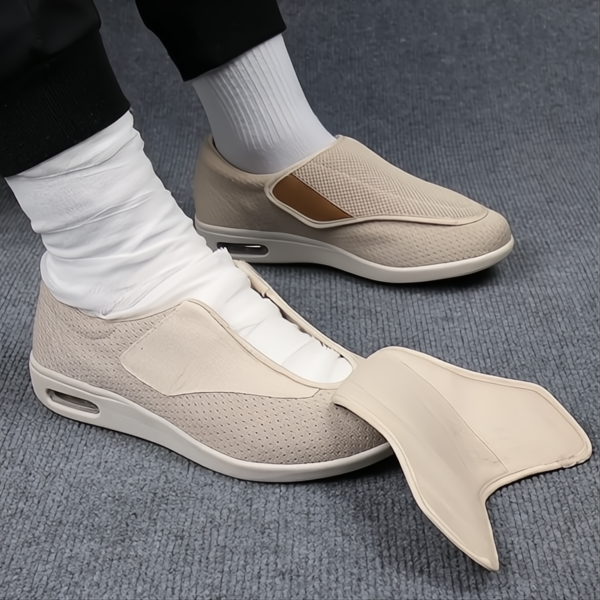 Scarpe Diabetiche Ampie in Tessuto Traspirante per Comfort e Supporto - Ideali per Piedi Gonfi-VISOTKI