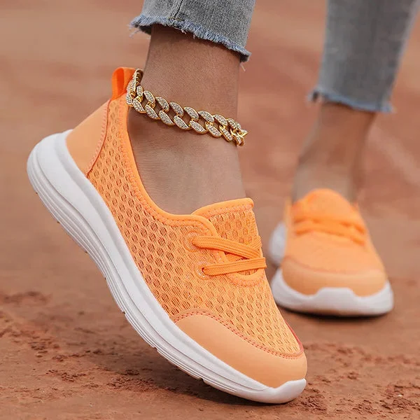 Scarpe ortopediche da donna in rete con suola morbida per comfort quotidiano e supporto durante la camminata-VISOTKI