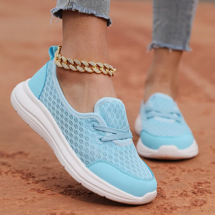 Scarpe ortopediche da donna in rete con suola morbida per comfort quotidiano e supporto durante la camminata-VISOTKI